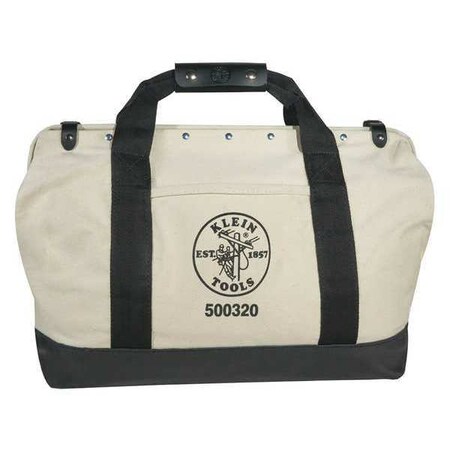 20" General Purpose Tool Bag 15 Pockets Black/Tan by USA Klein Soft Sided Tool Storage Products
