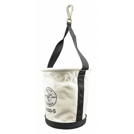 9 Wall Bucket Heavy Duty Tapered Natural Canvas by USA Klein Soft Sided Tool Storage Products