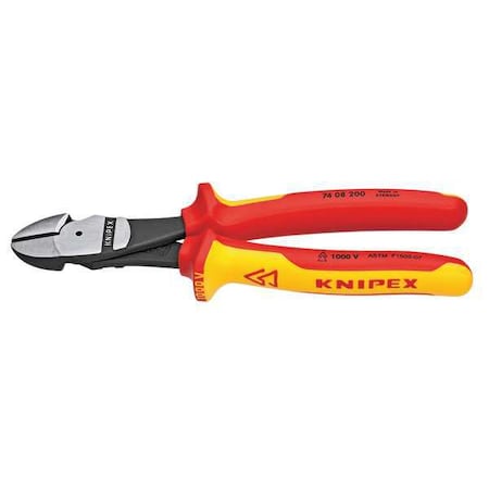 8" High Leverage Diagonal Cutter Insulated by USA Knipex Cable & Wire Crimping Tools