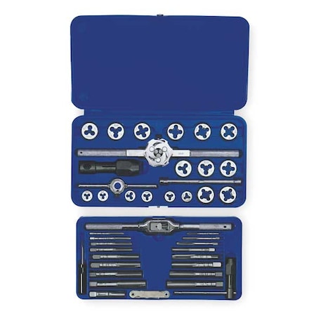 Tap and Die Set 41 pc High Carbon Steel by USA Irwin Hanson Tap & Die Sets