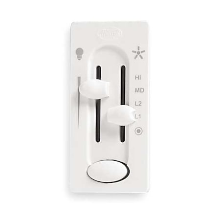 Fan Speed and Light Control White Wall by Hunter in US