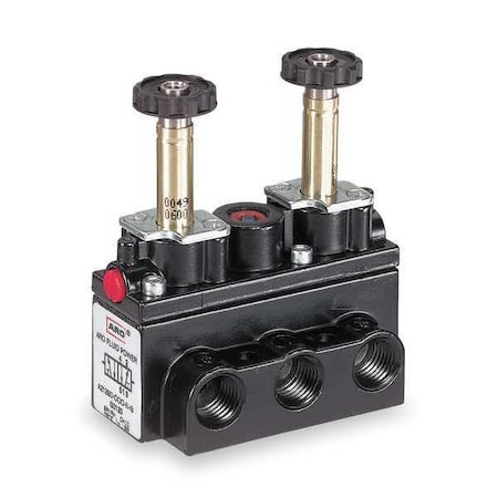 Solenoid Air Control Valve 1/4 In 4 Way Type A712SD 000 N by USA ARO Pneumatic Solenoid Air Control Valves