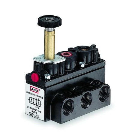 Solenoid Air Control Valve 1/8 In 4 Way Type A211SS 000 N by USA ARO Pneumatic Solenoid Air Control Valves