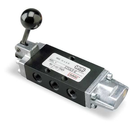 Manual Air Control Valve 3 Way 1/4in NPT Type E252LS by USA ARO Pneumatic Manual Air Control Valves