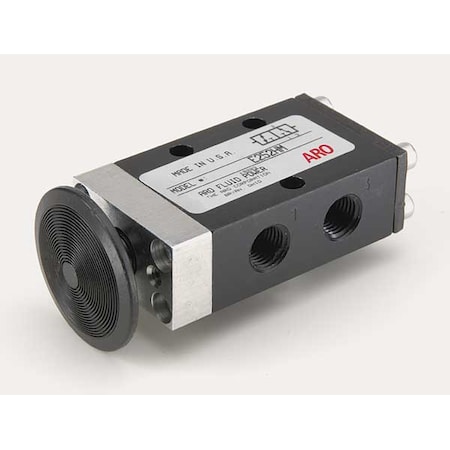 Manual Air Control Valve 3 Way 1/4in NPT Type E252HM by USA ARO Pneumatic Manual Air Control Valves