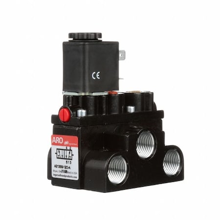 Solenoid Air Control Valve 3/8 In 120VAC Type A213SS 120 A by USA ARO Pneumatic Solenoid Air Control Valves
