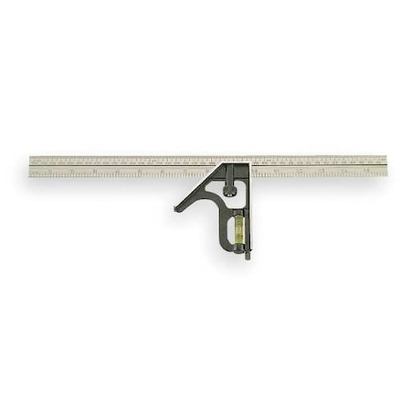 Combination Square 16 In Zinc by USA Johnson Carpenter's & Mechanic's Pencils
