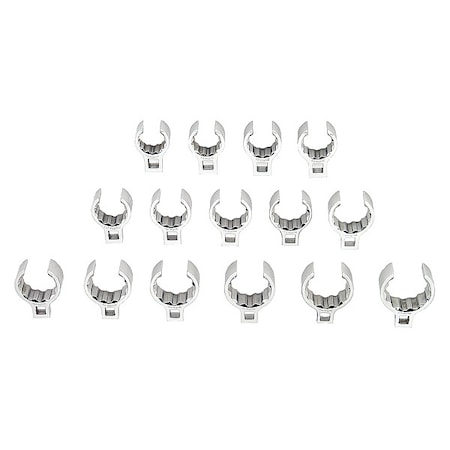 Crowfoot Sockt Set Flar Nut 1/2" Dr 15Pc by USA Proto Crowfoot Socket Wrenches