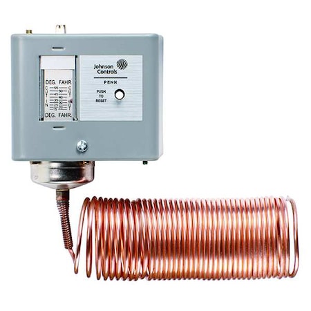 Line Voltage Mechanical Thermostat Low Temp Detection 1/8" Dia. 24 to 240VAC by Johnson in US