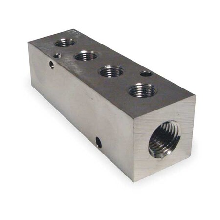 Manifold Metal NPT 1/4 In. 3 1/4 In. L by USA Pneumadyne Pneumatic Manifolds