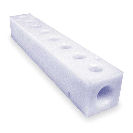 Manifold Plastic NPT 3/8 In. 7 3/8 In. L by USA Pneumadyne Pneumatic Manifolds