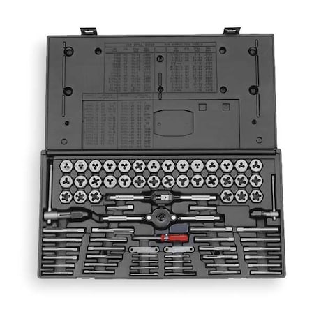 Tap and Die Set 75 pc Carbon Steel Type 21741 by USA Vermont Tap & Die Sets