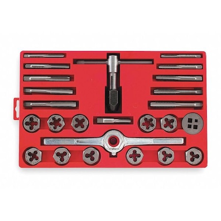 Tap and Die Set 5/16 to 1/2 In 25 pc by USA Vermont Tap & Die Sets