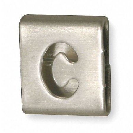 Ltr C Tag 0.446 x 0.376 In Sil Sq PK25 by USA Band It Hose Crimpers