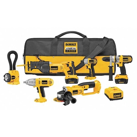 Cordless Combination Kit 18.0V 2.0A/hr. by USA Dewalt Cordless Power Tool Combination Kits