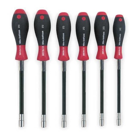 Nut Driver Set 6 Pieces SAE Flexible by USA Wiha Nut Driver Sets