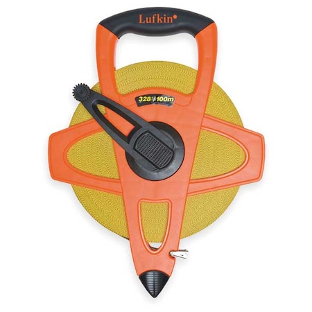 Tape Measure 1/2 Inx328 ft Orange/Black by USA Lufkin Measuring Tapes