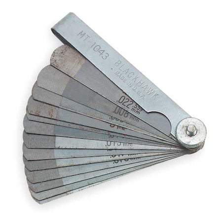 Go No Go Feeler Gauge 15 Blades by USA Blackhawk Precision Measuring Feeler Gauge Sets
