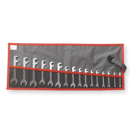 Open End Wrench Set 15 Deg 3.5 17mm 16Pc by USA Facom Combination Wrench Sets
