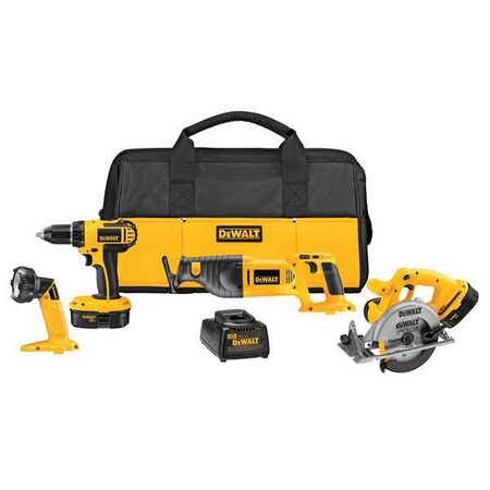 Cordless Combination Kit 2.0A/hr. 18.0V Type DC4CKITA by USA Dewalt Cordless Power Tool Combination Kits