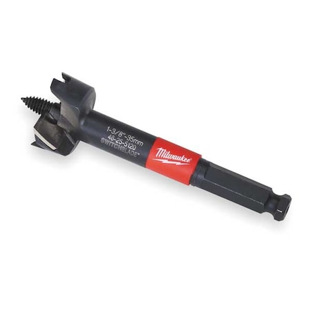 Self Feed Drill Bit 1 3/8In Dia 7/16 Hex by USA Milwaukee Wood Drilling Bits