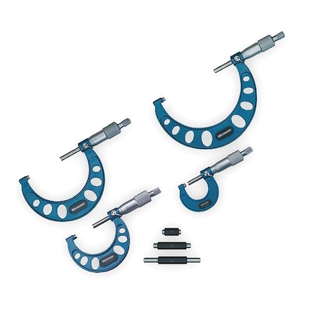 Outside Micrometer Set 4 Pc 1 4 In by USA Westward Micrometer Sets