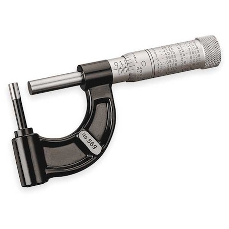 Tube Type Outside Micrometer 1 In by USA Starrett Micrometers