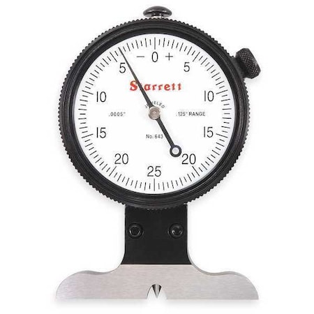 Dial Depth Gage 1/8 In 2 1/2 In Base by USA Starrett Micrometers