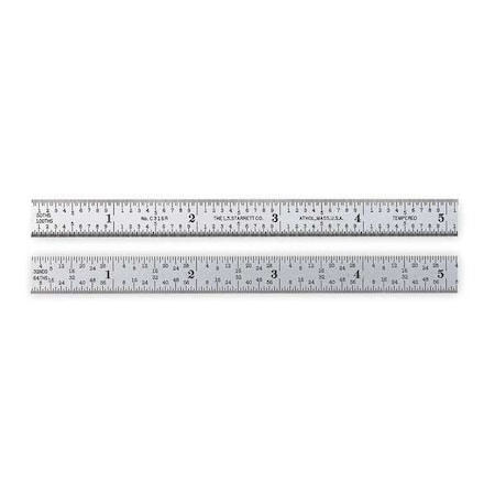 Steel Rule Flexible 12 In 16R Grad by USA Starrett Rulers & Straight Edges