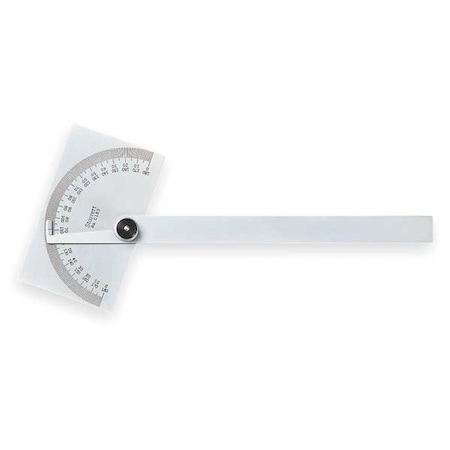 Steel Protractor Rectangular 6 In by USA Starrett Angle Pitch & Slope Locators