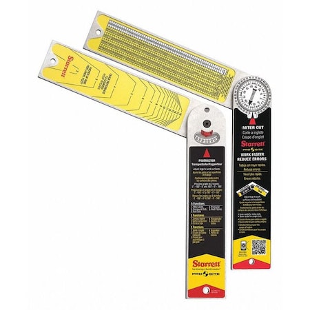 Combination Miter Protractor 12 In by USA Starrett Precision Measuring Protractors