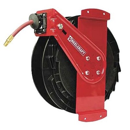 Hose Reel 35 ft 1/2" MNPT LD by USA Reelcraft Pneumatic Spring Return Hose Reels