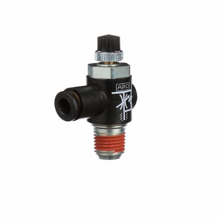 Cylder Port Flow Control 1/4 MNPT xTube by USA ARO Pneumatic Flow Control Valves
