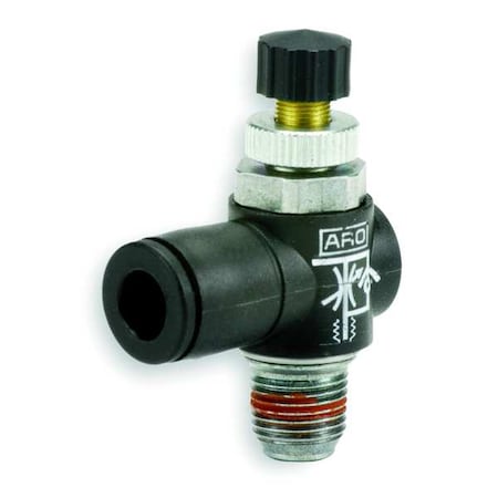 Cylder Port Flow Control 3/8 MNPT xTube by USA ARO Pneumatic Flow Control Valves