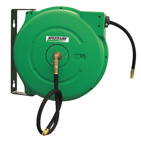 Hose Reel 3/8" ID 50 ft HD Spring by USA Speedaire Pneumatic Spring Return Hose Reels