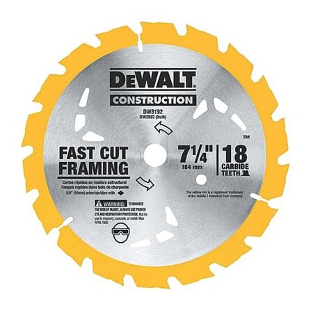 Crclr Saw Blade Crbd 7 1/4In 18Tth PK10 by USA Dewalt Circular Power Saw Blades