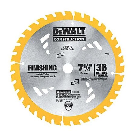 Crclr Saw Blade Crbd 7 1/4In 36Tth PK10 by USA Dewalt Circular Power Saw Blades