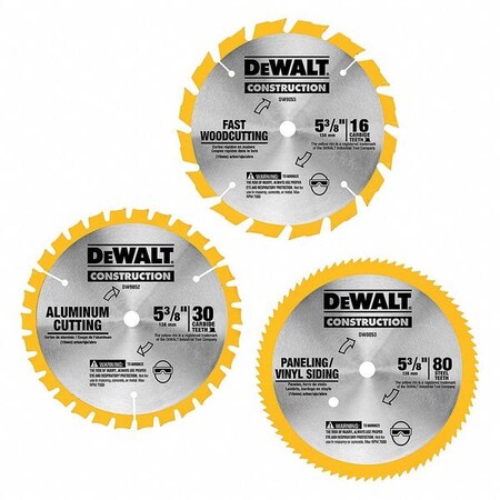 Circular Saw Blade Crbd 5 3/8In PK3 by USA Dewalt Circular Power Saw Blades
