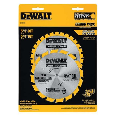 Circular Saw Blade Crbd 5 3/8In PK2 by USA Dewalt Circular Power Saw Blades