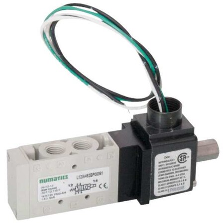 Solenoid Air Control Valve 1/4 In 24VDC Type L22IA452BP00061 by USA Numatics Pneumatic Solenoid Air Control Valves