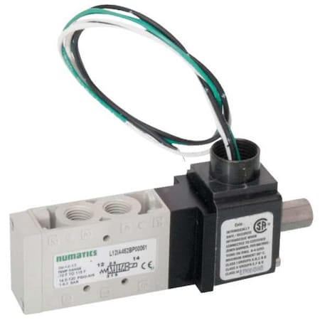 Solenoid Air Control Valve 1/4 In 24VDC Type L22II452BP00061 by USA Numatics Pneumatic Solenoid Air Control Valves