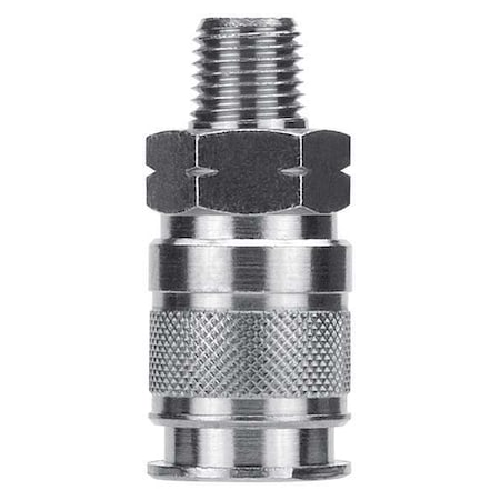 Quick Disconn. Fitting (M)NPT 1/4 Brass by USA Alpha Fittings Pneumatic Hose Quick Connect Fittings