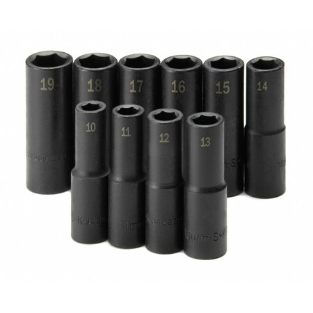 Impact Socket Set 1/2" Drive 10 Pieces by USA SK Socket Sets