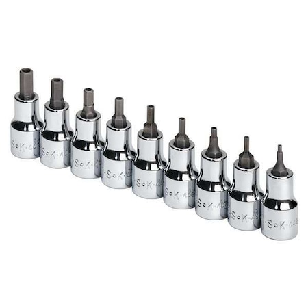 Socket Bit Set 3/8 in. Dr 9 Piece Hex by USA SK Socket Sets