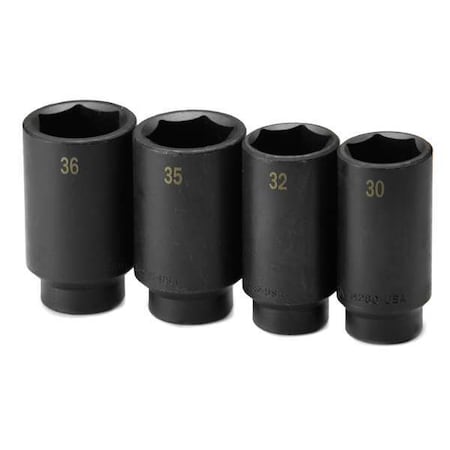 Impact Socket Set 1/2" Drive 4 Pieces by USA SK Socket Sets