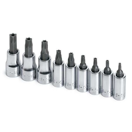 Socket Bit Set 1/4" 3/8" Dr 9 Piec Torx Type 19769 by USA SK Socket Sets