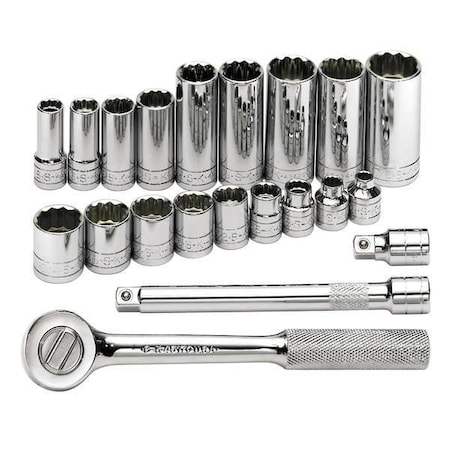 Socket Wrench Set SAE 3/8 in. Dr 21 pc by USA SK Socket Sets