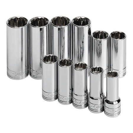 Socket Set Metric 3/8 in. Dr 11 pc by USA SK Socket Sets