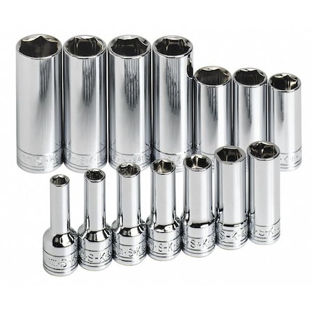 Socket Set Metric 3/8 in. Dr 14 pc by USA SK Socket Sets