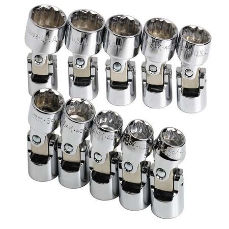 Socket Set Metric 3/8 in. Dr 10 pc Type 3911 by USA SK Socket Sets